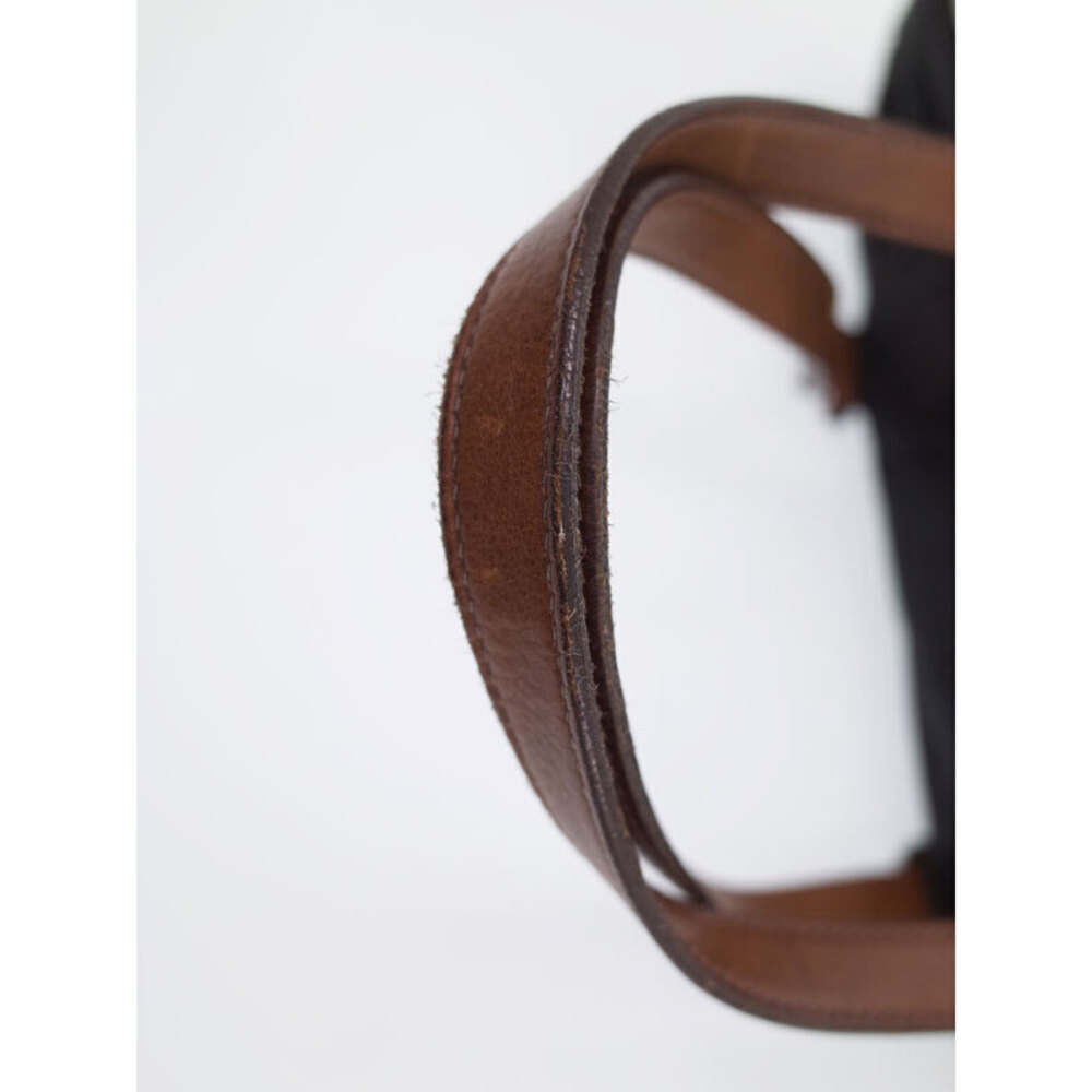 Prada Weekender Glace Leather Shoulder Brown Black Bag Calf - Picture 5 of 9